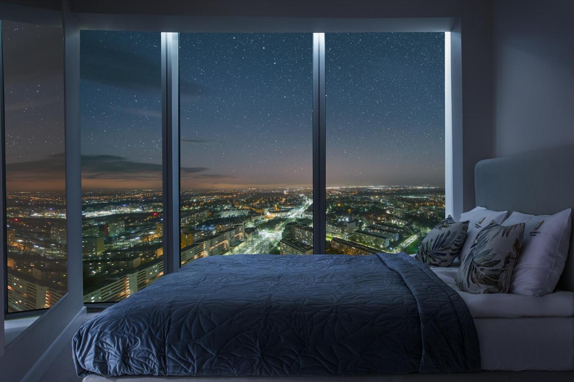 Apartamenty Sky Tower Z Jakuzzi Przy Oknie Wroclaw Exterior photo